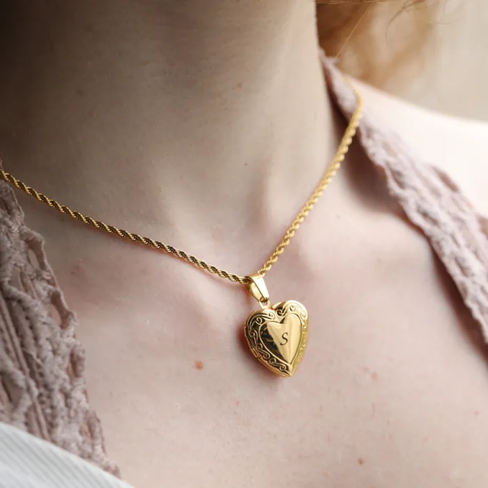 Necklaces 18K GoldFilled Personalized Heart Pendant Necklace Custom Heart Necklace Dainty Love Pendant Jewelvers Necklaces 18K GoldFilled Personalized Heart Pendant Necklace Custom Heart Necklace Dainty Love Pendant Jewelvers