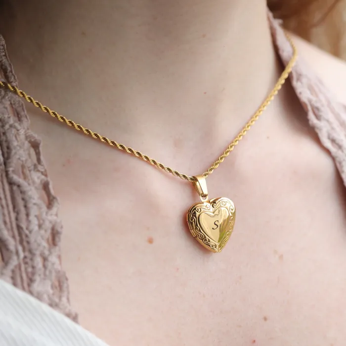 Necklaces 18K GoldFilled Personalized Heart Pendant Necklace Custom Heart Necklace Dainty Love Pendant Jewelvers Necklaces 18K GoldFilled Personalized Heart Pendant Necklace Custom Heart Necklace Dainty Love Pendant Jewelvers