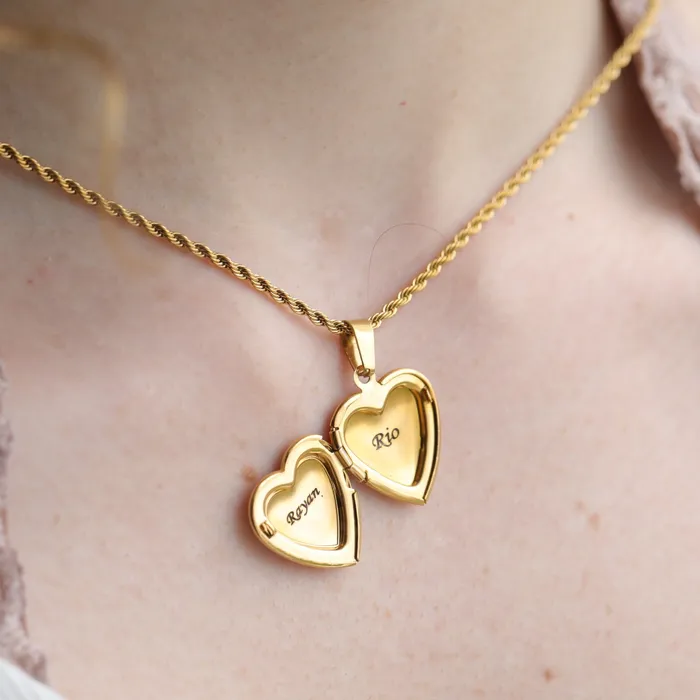 Necklaces 18K GoldFilled Personalized Heart Pendant Necklace Custom Heart Necklace Dainty Love Pendant Jewelvers Necklaces 18K GoldFilled Personalized Heart Pendant Necklace Custom Heart Necklace Dainty Love Pendant Jewelvers