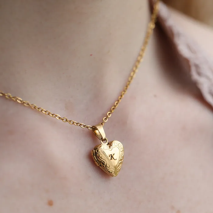 Necklaces 18K GoldFilled Personalized Heart Pendant Necklace Custom Heart Necklace Dainty Love Pendant Jewelvers Necklaces 18K GoldFilled Personalized Heart Pendant Necklace Custom Heart Necklace Dainty Love Pendant Jewelvers
