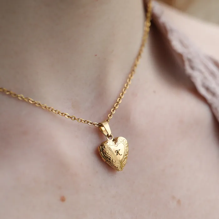 Necklaces 18K GoldFilled Personalized Heart Pendant Necklace Custom Heart Necklace Dainty Love Pendant Jewelvers Necklaces 18K GoldFilled Personalized Heart Pendant Necklace Custom Heart Necklace Dainty Love Pendant Jewelvers