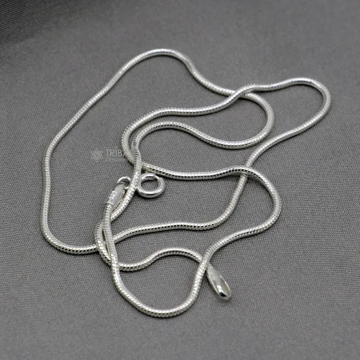 Necklaces 1mm 16 long snake chain 925 sterling silver handmade snake chain pendant chain baby kids or girls fancy silver chain trendy style ch577 TRIBAL ORNAMENTS Necklaces 1mm 16 long snake chain 925 sterling silver handmade snake chain pendant chain baby kids or girls fancy silver chain trendy style ch577 TRIBAL ORNAMENTS