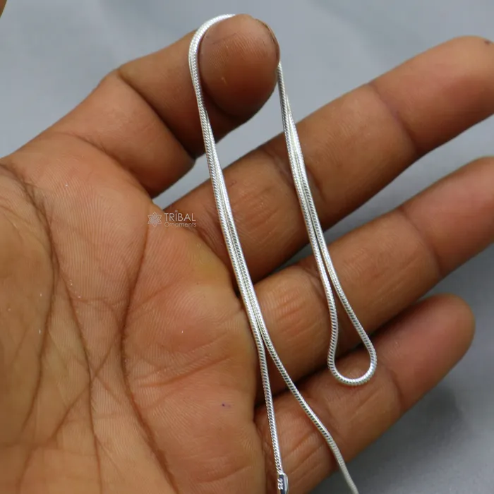 Necklaces 1mm 16 long snake chain 925 sterling silver handmade snake chain pendant chain baby kids or girls fancy silver chain trendy style ch577 TRIBAL ORNAMENTS Necklaces 1mm 16 long snake chain 925 sterling silver handmade snake chain pendant chain baby kids or girls fancy silver chain trendy style ch577 TRIBAL ORNAMENTS