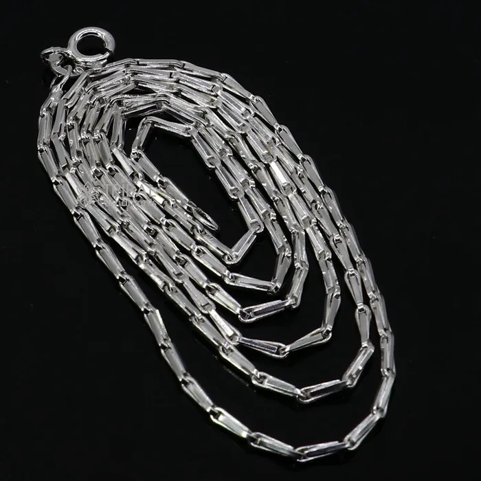 Necklaces 24 inches 15mm handmade unique chain 925 sterling silver chain plain bright silver trendy style boys girls chain ch595 TRIBAL ORNAMENTS Necklaces 24 inches 15mm handmade unique chain 925 sterling silver chain plain bright silver trendy style boys girls chain ch595 TRIBAL ORNAMENTS