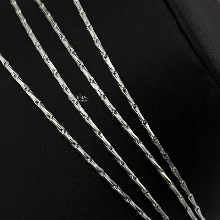 Necklaces 24 inches 15mm handmade unique chain 925 sterling silver chain plain bright silver trendy style boys girls chain ch595 TRIBAL ORNAMENTS Necklaces 24 inches 15mm handmade unique chain 925 sterling silver chain plain bright silver trendy style boys girls chain ch595 TRIBAL ORNAMENTS
