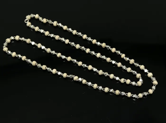 Necklaces 24 Sterling silver handmade wooden beads basil rosary beads silver chain necklace unisex jewelry tulsi mala customized necklace ch81 TRIBAL ORNAMENTS Necklaces 24 Sterling silver handmade wooden beads basil rosary beads silver chain necklace unisex jewelry tulsi mala customized necklace ch81 TRIBAL ORNAMENTS