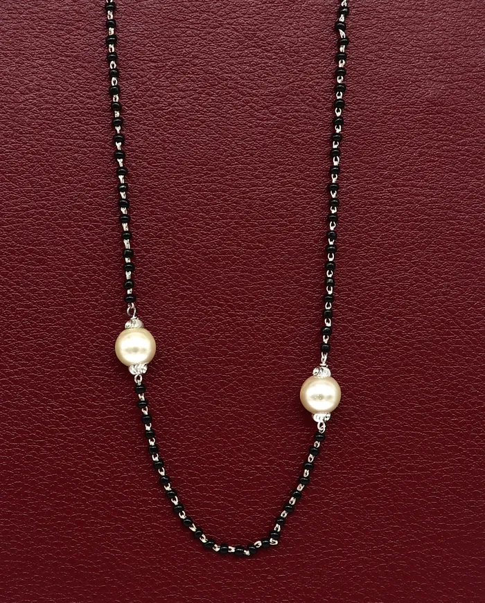 Necklaces 925 sterling silver black beads chain necklace vintage stylish fancy necklace traditional style brides Mangalsutra necklace India set218 TRIBAL ORNAMENTS
