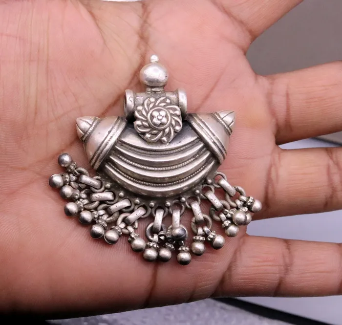Necklaces 925 sterling silver handmade customized vintage design pretty charm pendant necklace belly dance personalized tribal jewelry gifting nsp394 TRIBAL ORNAMENTS