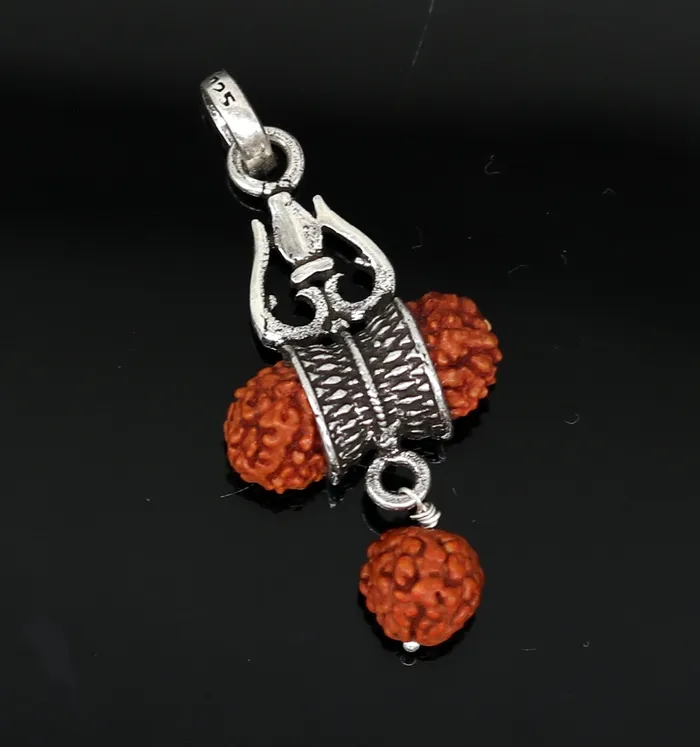 Necklaces 925 sterling silver lord shiva trident pendant amazing customized Rudraksha oxidized tribal belly dance personalized jewelry ssp323 TRIBAL ORNAMENTS Necklaces 925 sterling silver lord shiva trident pendant amazing customized Rudraksha oxidized tribal belly dance personalized jewelry ssp323 TRIBAL ORNAMENTS