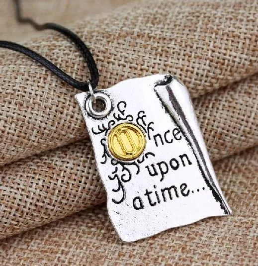 Necklaces alice AZ348 Silver Once Upon a Time Necklace with FREE EARRINGS