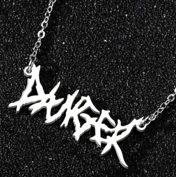 Necklaces alice N1786 Silver Color Danger Necklace with FREE EARRINGS