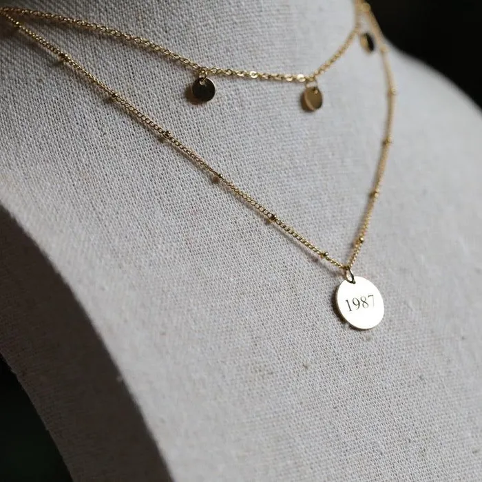 Necklaces Custom Necklace Engraved Disc Necklace Jewelvers