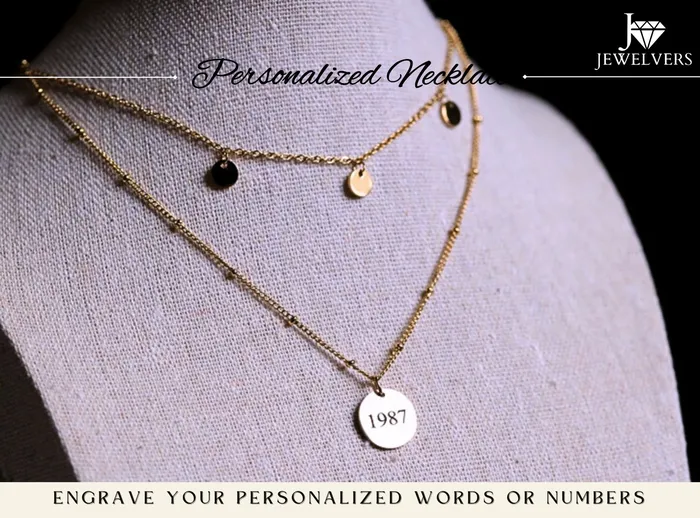 Necklaces Custom Necklace Engraved Disc Necklace Jewelvers Necklaces Custom Necklace Engraved Disc Necklace Jewelvers