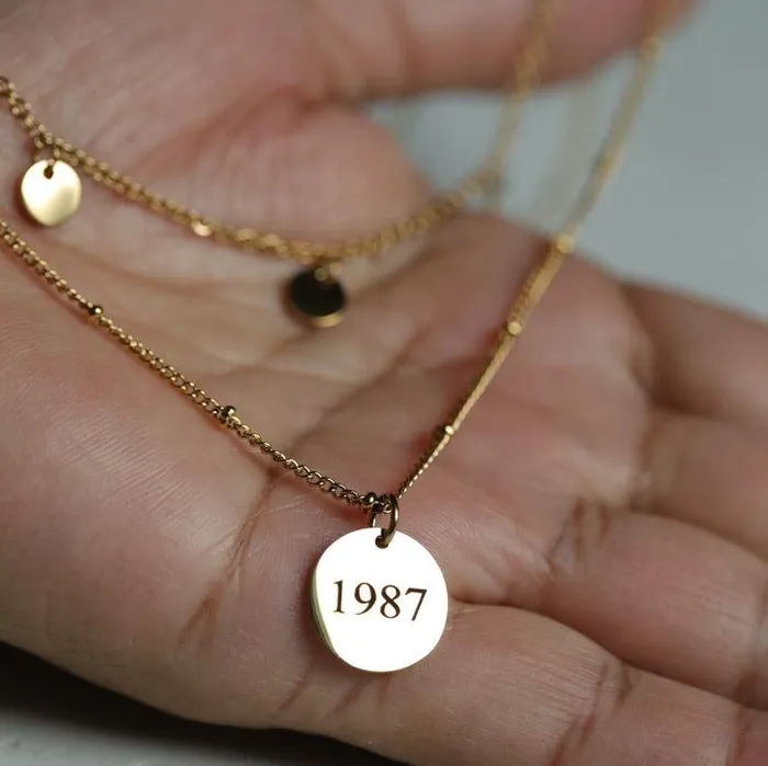 Necklaces Custom Necklace Engraved Disc Necklace Jewelvers Necklaces Custom Necklace Engraved Disc Necklace Jewelvers