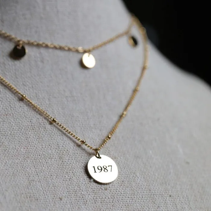 Necklaces Custom Necklace Engraved Disc Necklace Jewelvers Necklaces Custom Necklace Engraved Disc Necklace Jewelvers