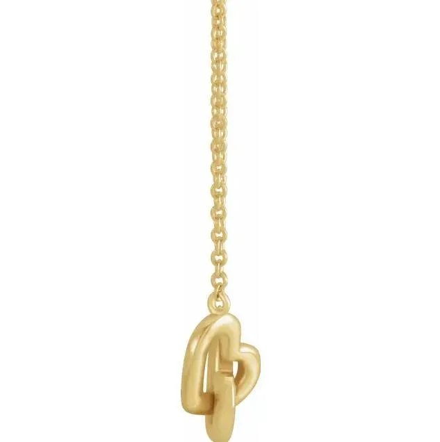 Necklaces Fire Brilliance Interlocking Heart 16 Necklace