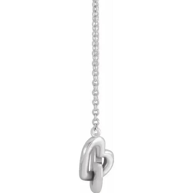 Necklaces Fire Brilliance Interlocking Heart 16 Necklace