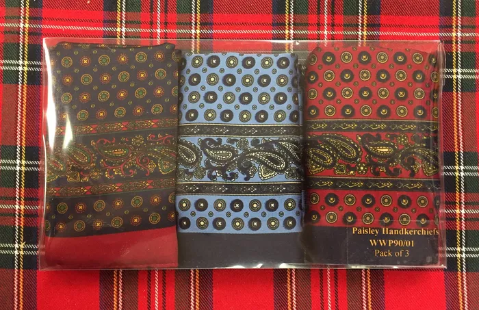 Necklaces House of Edgar Paisley Handkerchiefs Pack of 3