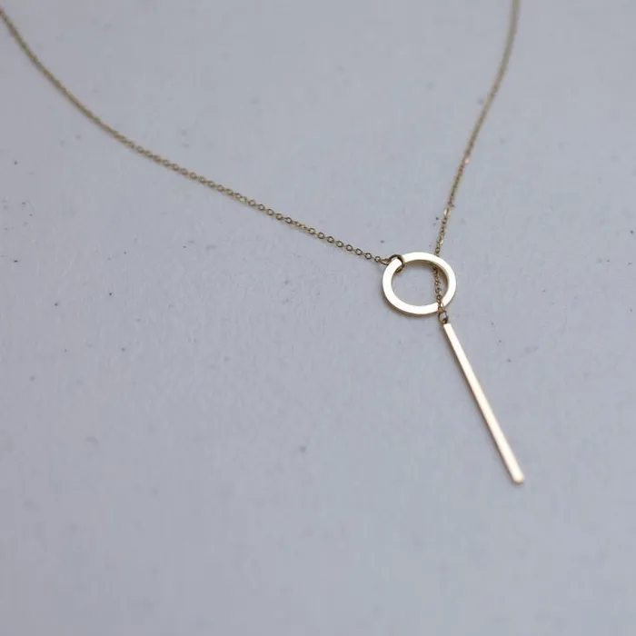 Necklaces Jewelvers 14K GoldFilled Dainty Bar Necklace