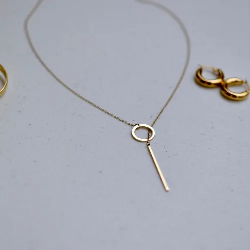 Necklaces Jewelvers 14K GoldFilled Dainty Bar Necklace