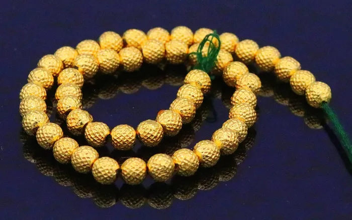 Necklaces Lot of 50 pieces Vintage handmade 20kt yellow gold beads ball for excellent jewelry making idea tribal rajasthani beads TRIBAL ORNAMENTS Necklaces Lot of 50 pieces Vintage handmade 20kt yellow gold beads ball for excellent jewelry making idea tribal rajasthani beads TRIBAL ORNAMENTS
