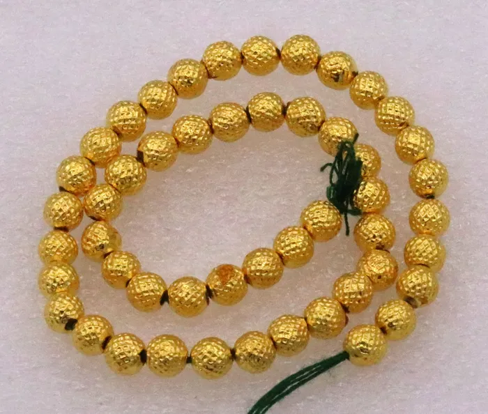 Necklaces Lot of 50 pieces Vintage handmade 20kt yellow gold beads ball for excellent jewelry making idea tribal rajasthani beads TRIBAL ORNAMENTS