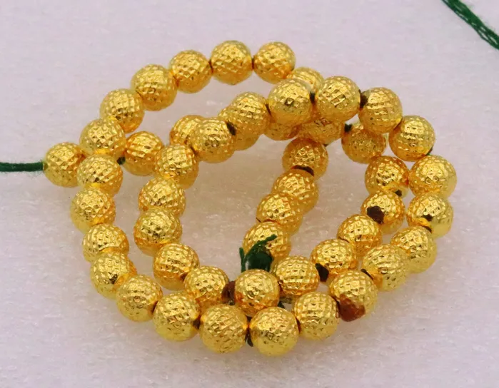 Necklaces Lot of 50 pieces Vintage handmade 20kt yellow gold beads ball for excellent jewelry making idea tribal rajasthani beads TRIBAL ORNAMENTS