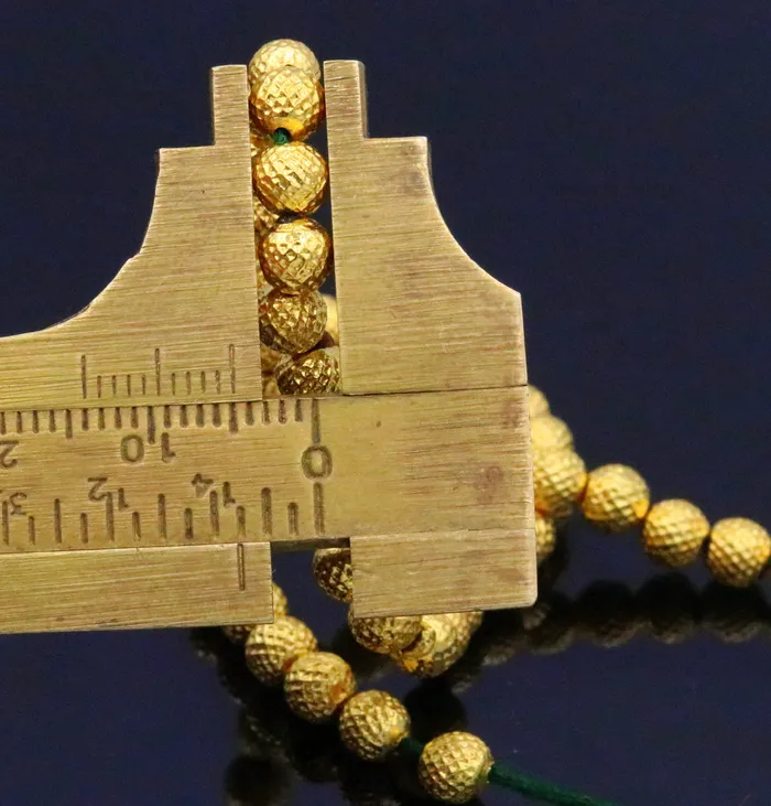 Necklaces Lot of 50 pieces Vintage handmade 20kt yellow gold beads ball for excellent jewelry making idea tribal rajasthani beads TRIBAL ORNAMENTS