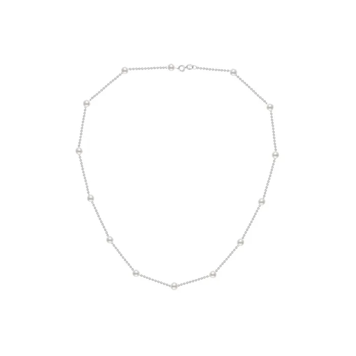 Necklaces Pearly Lustre 18K Solid Gold Freshwater Pearl Necklace KN00166