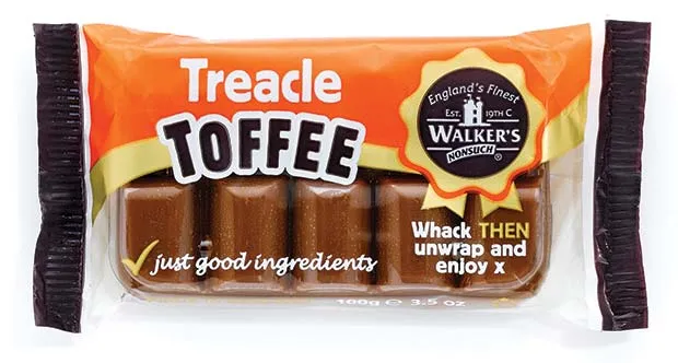 Necklaces Ramsden International Walkers Treacle Toffee Bar 100g