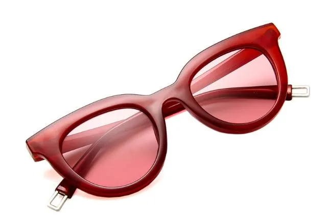 Necklaces S313 Red Frame and Lens Sunglasses 01