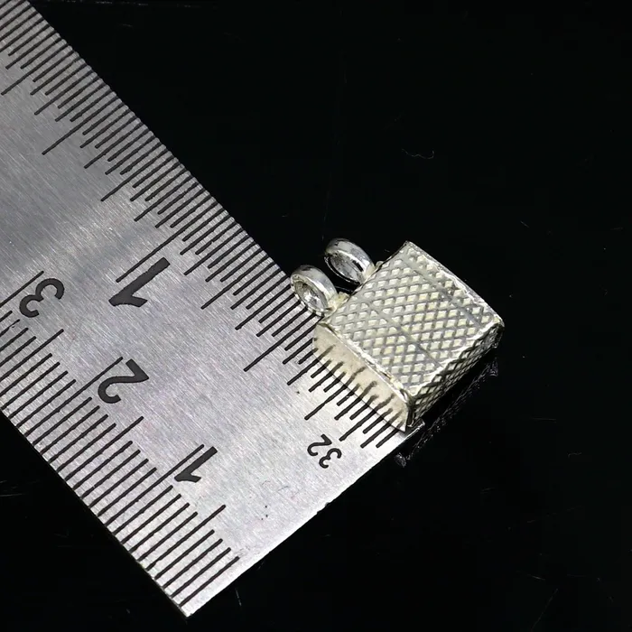 Necklaces Solid Sterling silver handmade gorgeous Square shape handmade amulet box amulet pendant mantra box silver tabizmascot kavacham ssp700 TRIBAL ORNAMENTS