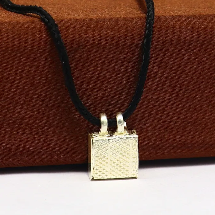 Necklaces Solid Sterling silver handmade gorgeous Square shape handmade amulet box amulet pendant mantra box silver tabizmascot kavacham ssp700 TRIBAL ORNAMENTS