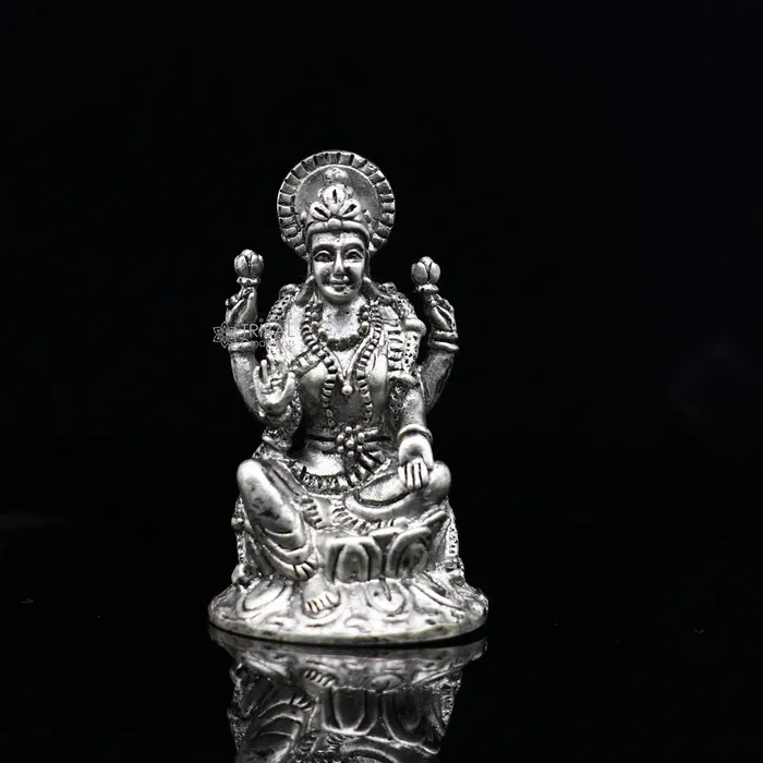 Necklaces TRIBAL ORNAMENTS 925 Silver Goddess Lakshmi Divine statue figurine for pujabest way for Diwali festival puja or worshipping for wealth and prosperity art752 Necklaces TRIBAL ORNAMENTS 925 Silver Goddess Lakshmi Divine statue figurine for pujabest way for Diwali festival puja or worshipping for wealth and prosperity art752