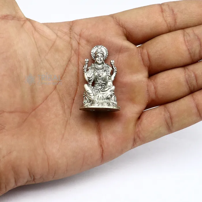Necklaces TRIBAL ORNAMENTS 925 Silver Goddess Lakshmi Divine statue figurine for pujabest way for Diwali festival puja or worshipping for wealth and prosperity art752 Necklaces TRIBAL ORNAMENTS 925 Silver Goddess Lakshmi Divine statue figurine for pujabest way for Diwali festival puja or worshipping for wealth and prosperity art752