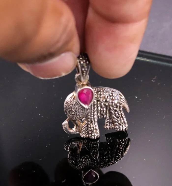 Necklaces TRIBAL ORNAMENTS 925 sterling silver handmade gorgeous Elephant pendant awesome unisex daily use jewelry from Rajasthan India nsp40 nsp40