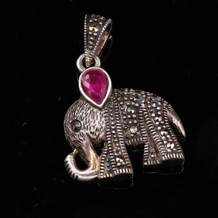 Necklaces TRIBAL ORNAMENTS 925 sterling silver handmade gorgeous Elephant pendant awesome unisex daily use jewelry from Rajasthan India nsp40 nsp40