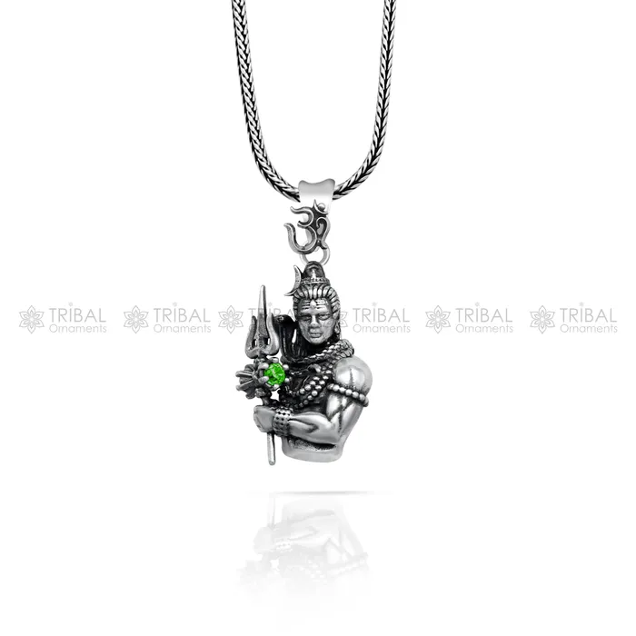 Necklaces TRIBAL ORNAMENTS 925 Sterling silver handmade lord maha deva pendantnsp853