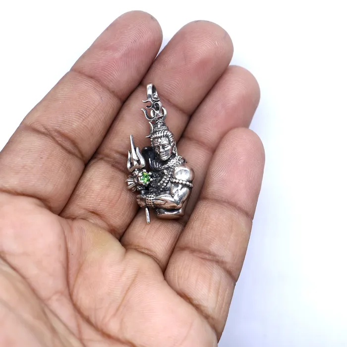 Necklaces TRIBAL ORNAMENTS 925 Sterling silver handmade lord maha deva pendantnsp853