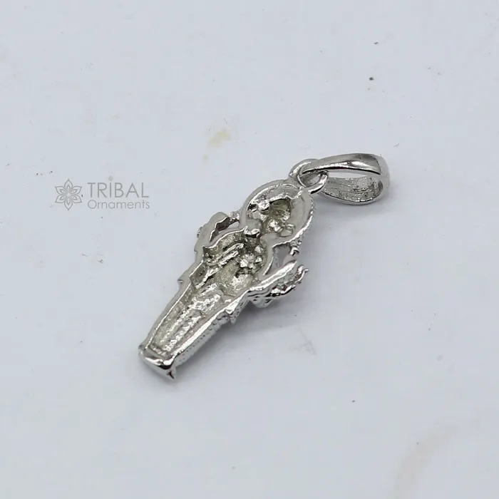 Necklaces TRIBAL ORNAMENTS 925 sterling silver Lord Ganesha standing design pendant necklace Lord Ganesha unique style handmade pendant for unisex gift Nsp824