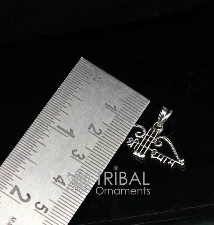 Necklaces TRIBAL ORNAMENTS 925 sterling silver Trendy Divine Khatushyam ji Dhanush pendant unique Jai Shree Shyam pendant for both girls and boys jewelry ssp623