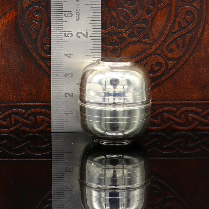 Necklaces TRIBAL ORNAMENTS 999 fine silver handmade gorgeous prasad box for god trinket box container box brides gifting jewelry box solid silver article stb94
