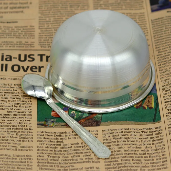 Necklaces TRIBAL ORNAMENTS Exclusive 999 pure silver handmade utensils bowl and spoon kitchen serving bowl silver vessel baby feeding baby healthy tumbler sv92