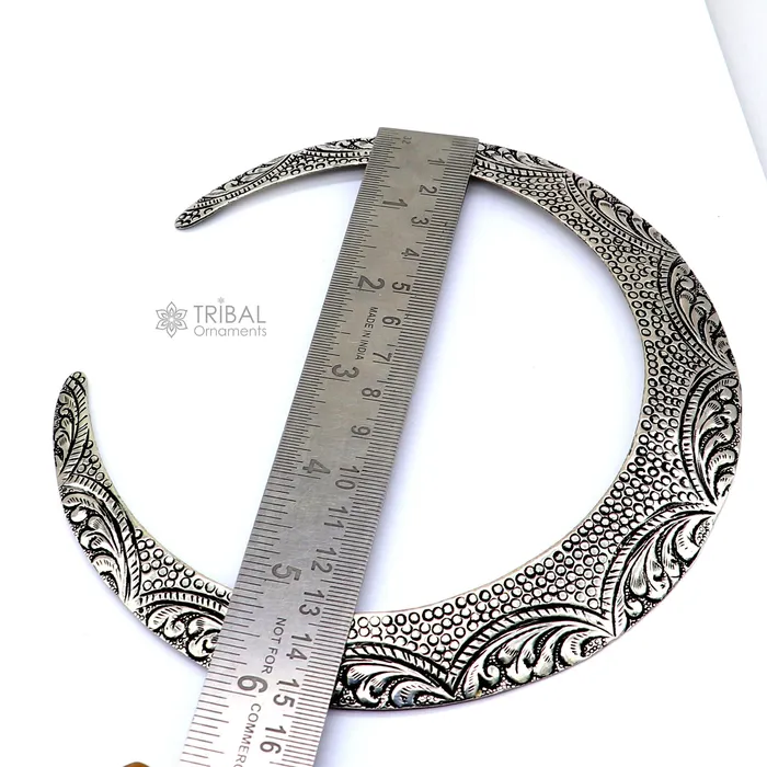 Necklaces TRIBAL ORNAMENTS Vintage Indian traditional style trendy 925 sterling silver customized chitaikandrai work Chokar necklace choker tribal jewelry SET679 Necklaces TRIBAL ORNAMENTS Vintage Indian traditional style trendy 925 sterling silver customized chitaikandrai work Chokar necklace choker tribal jewelry SET679