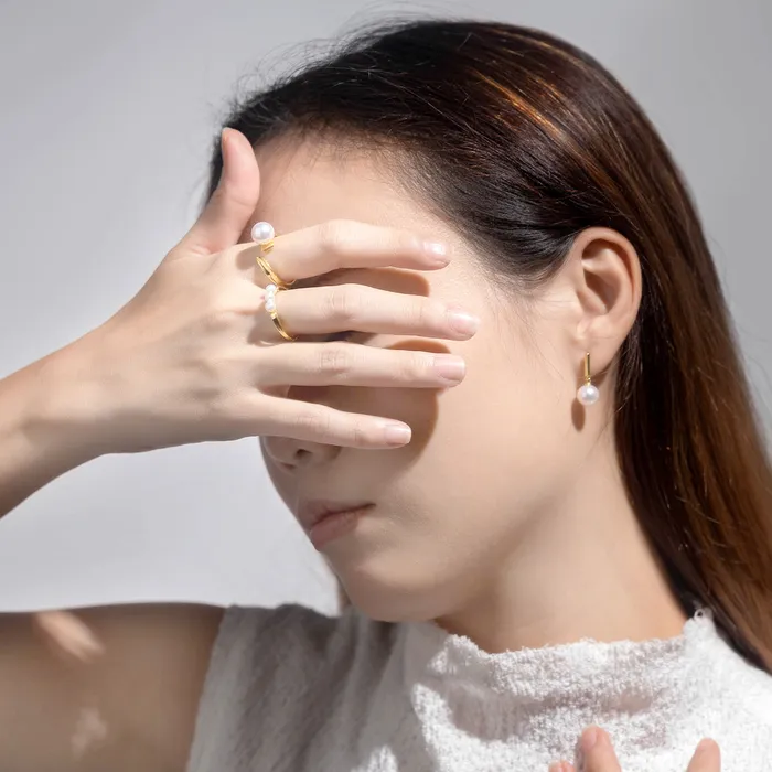New Yorker Freshwater Pearl Ring WR00180 Pearly Lustre Rings