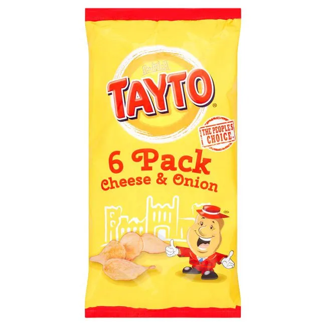 OKane Irish Foods Tayto Cheese Onion Crisps 6 pack Earrings