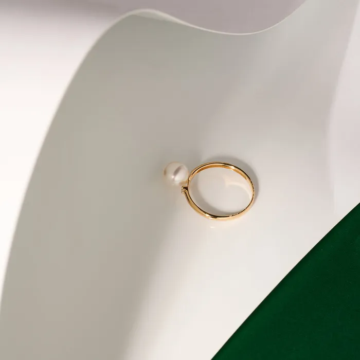 Pearly Lustre 18K Solid Gold Diamond Akoya Hanadama Pearl Ring KR00114 Rings
