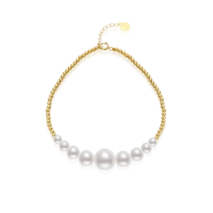 Pearly Lustre Bracelets 18K Solid Gold Akoya Pearl Bracelet KB00044