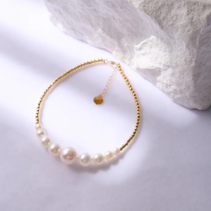 Pearly Lustre Bracelets 18K Solid Gold Akoya Pearl Bracelet KB00044