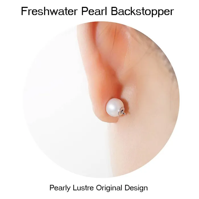 Pearly Lustre Earrings Elegant Freshwater Pearl Earrings WE00069